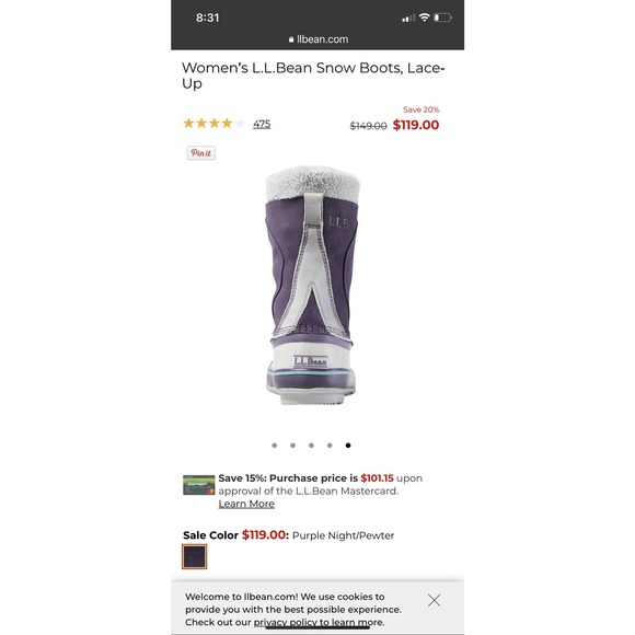 L.L. Bean Lace Up Women’s Snow Boot - Picture 13 of 14